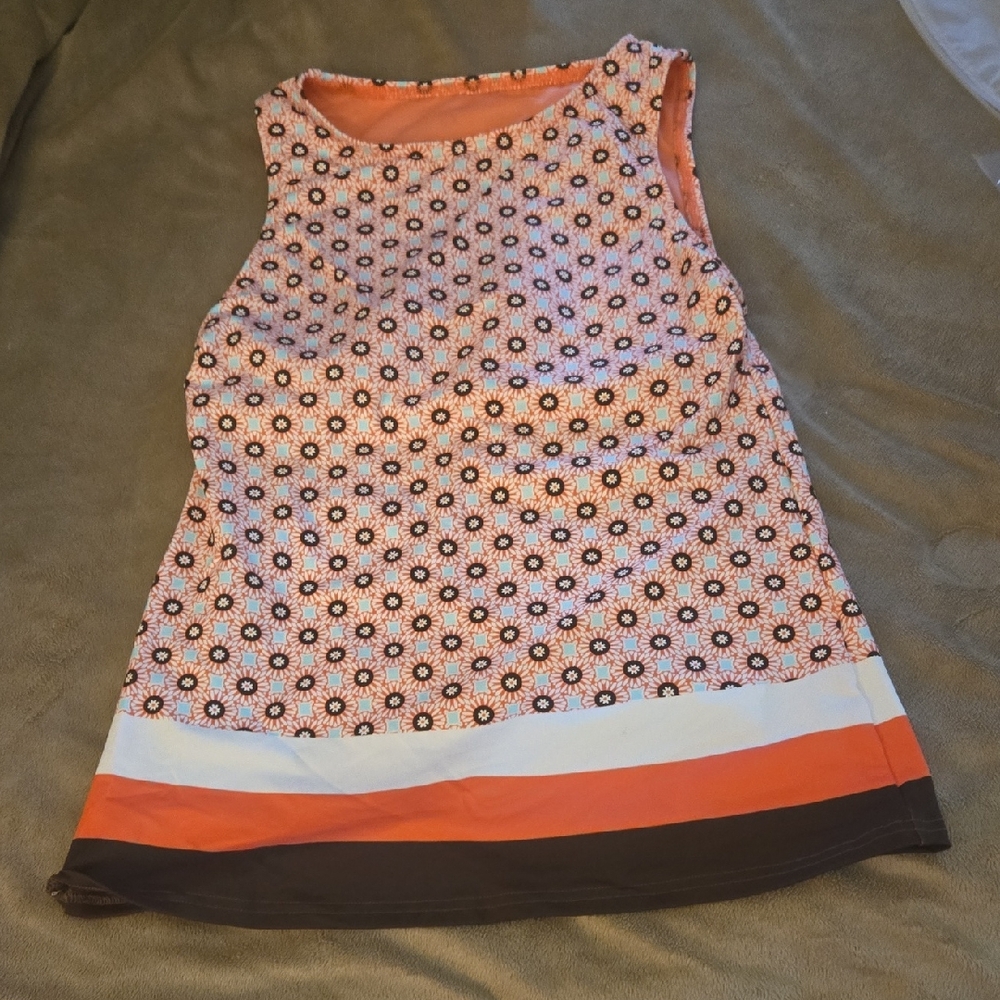 Land's End Floral Patterned Women's Long Swim Top*